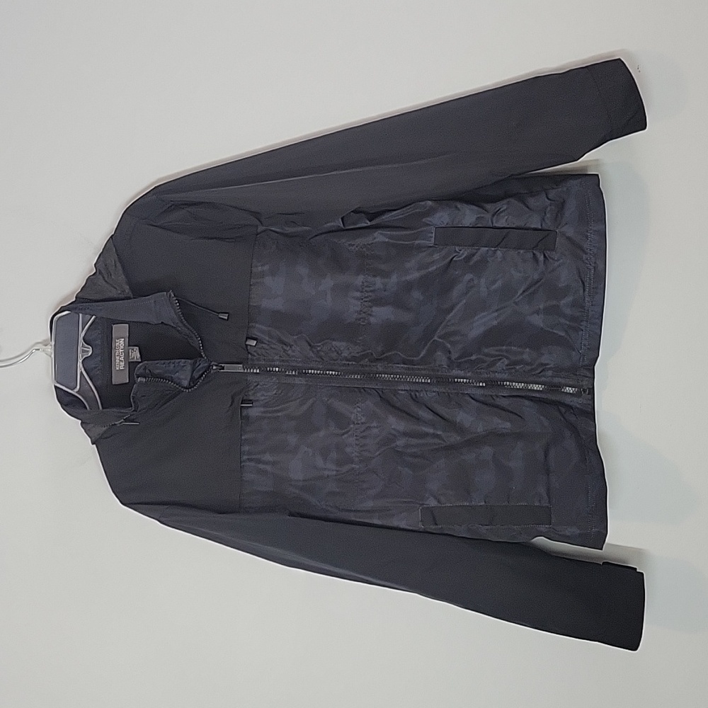 KENNETH COLE REACTION blue black camo rain jacket